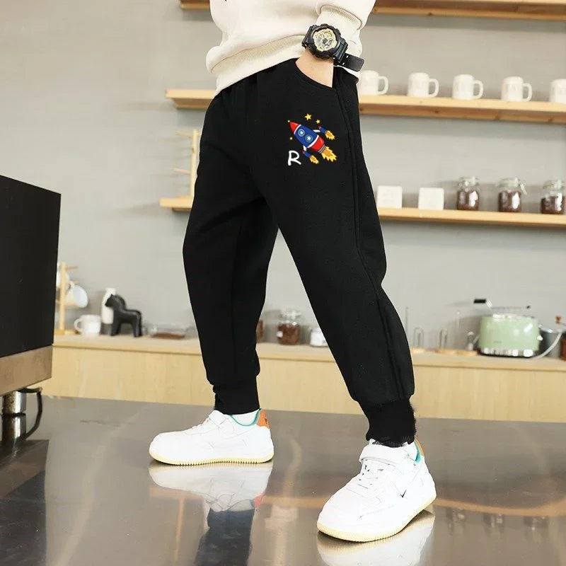 Cartoon Printed Children's Clothing Outdoor Casual Pant Basketball Sports Pants Quality Soft Comfortable Slim Fit Boys' Trousers Leedoar