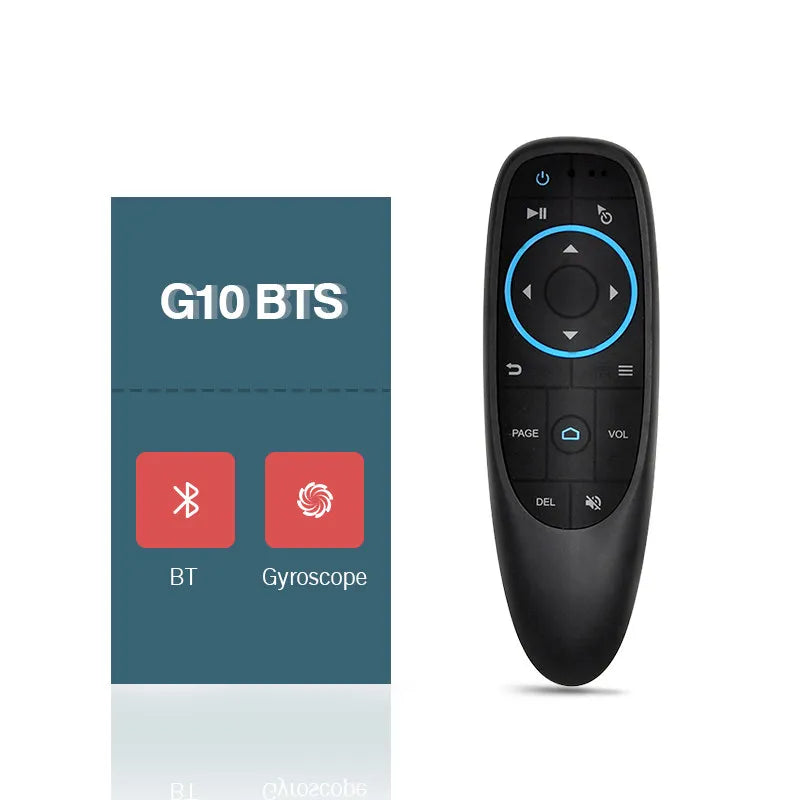 Control remoto Universal por voz G10S, 2,4G, inalámbrico, retroiluminado, aprendizaje IR con giroscopio, Control de Air Mouse para Android TV PC Leedoar