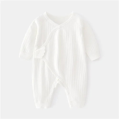 Cotton Newborn Baby Girl Boy Romper Print Infant Jumpsuit Casual New born Clothes For Girls Boys Spring Autumn Clothing New 0-6M Leedoar