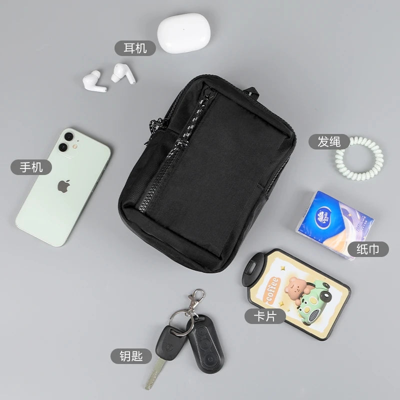 Crossbody Bag Men's Trendy Brand Japanese Street Trend Sports Mini Chest Bag Ins Men's Diagonal Shoulder Bag Simple Cross Bag Leedoar