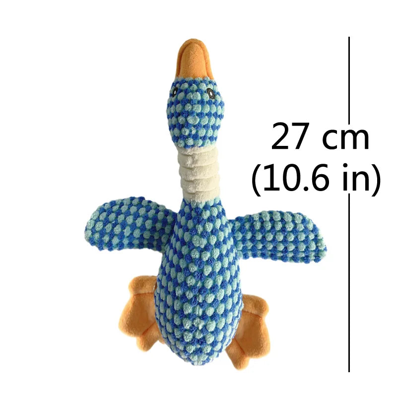 Cute Dog Plush Toys Pet Duck Squeak Toy for Puppy Sound Wild Goose Chew Toy for Small Middle Large Dogs Teeth Cleaning Leedoar