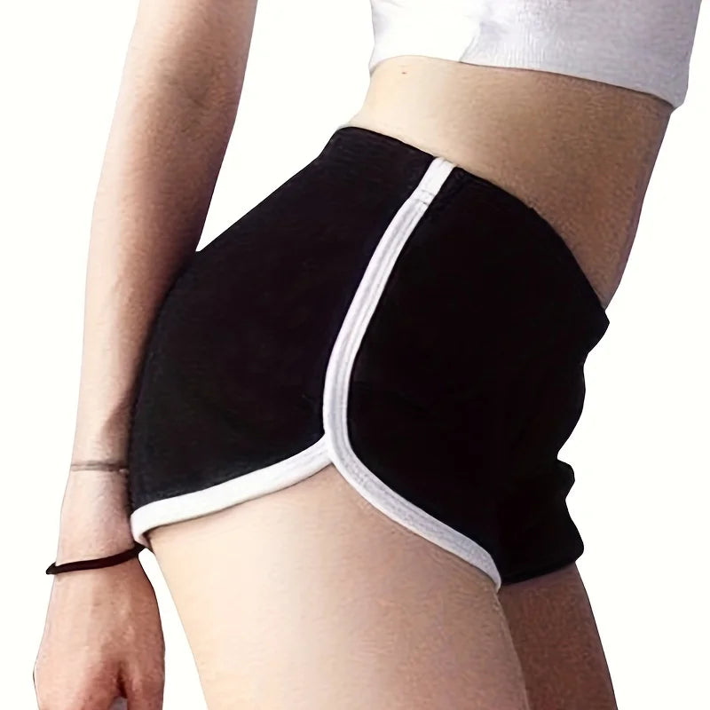 Elastic Shorts for Women, Loose Fitting, Quick Drying, Summer Thin Running, Fitness, Leisure, and Anti External Wear. Instagram Leedoar