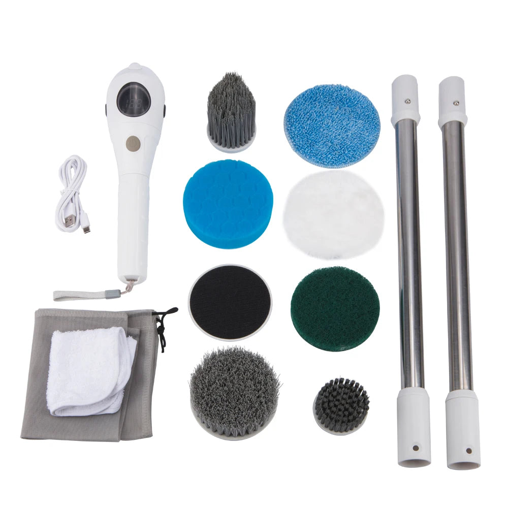 Electric Cleaning Brush 8 in 1 Multifunctional Household Wireless Rotatable Cleaning Brush For Bathroom Kitchen Windows Toilet Leedoar