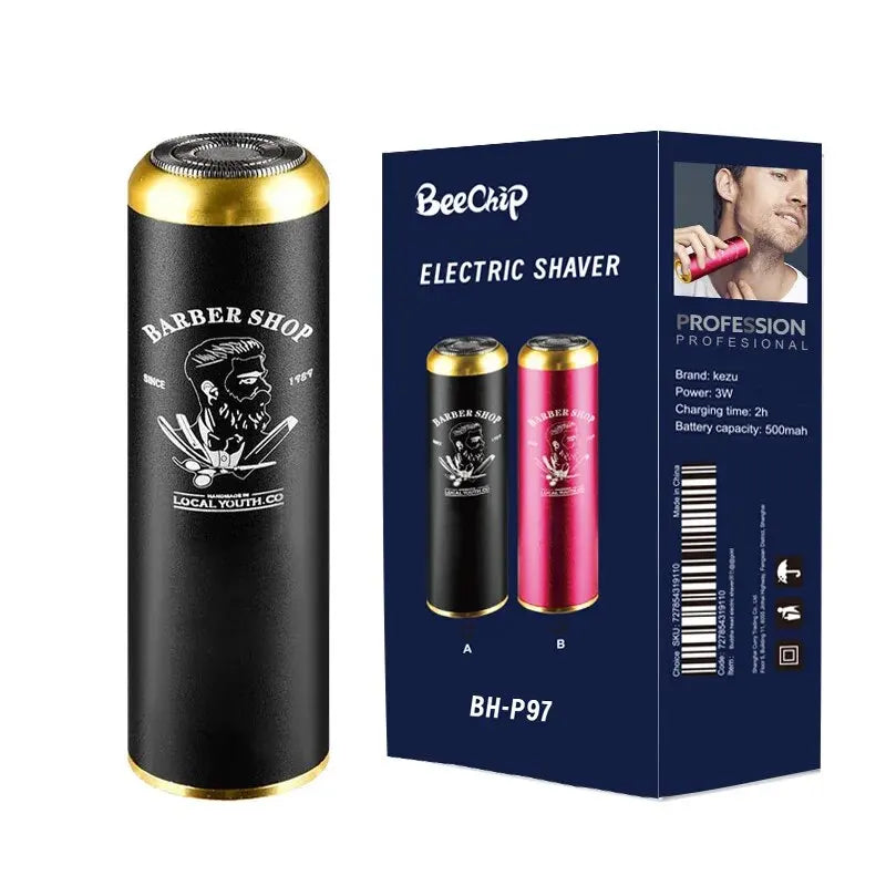 Electric Shaver Men'S Travel Car Aluminum Alloy Mini Shaving Shaver Portable Electric Shaver Mini Stainless Steel Sharp Razor Leedoar