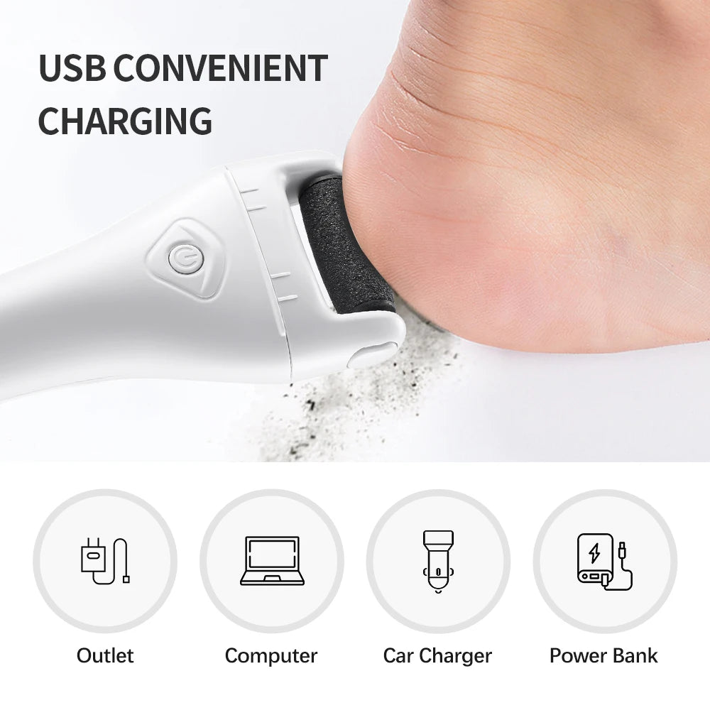 Eletric Pedicure Tools Professional Grinding Exfoliator For Heel Callus Foot Dead Skin Scab Remover Remover Repair Care Sander Leedoar