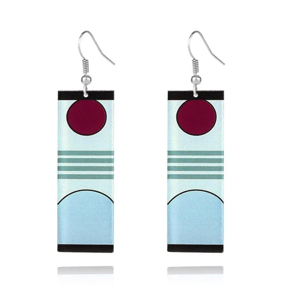 Fashion Anime Demon Slayer Kimetsu No Yaiba Blade of Ghost Earings Acrylic Drop Earrings For Women Men Jewelry Accessories Gift Leedoar