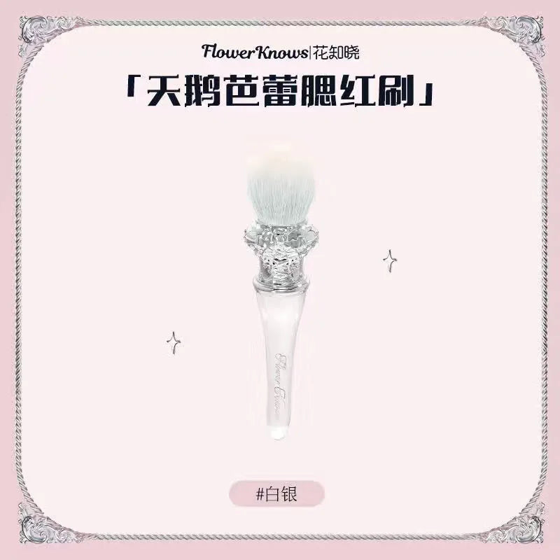 Flower Knows Swan Ballet Strawberry Rococo Blush Spot Brush Wool Fluffy Makeup Brush Conditioning Makeup Tool Flowers Know Leedoar