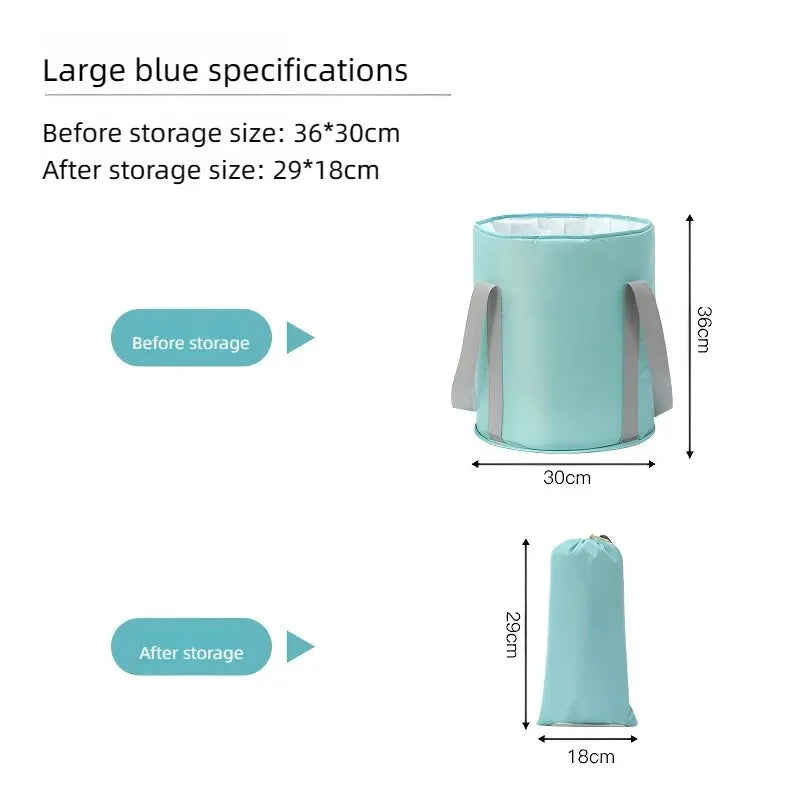 Folding Foot Soaking Bucket Portable Five-layer Insulation Foot Soaking Bag Travelling Collapsible Foot Wash Basin Leedoar
