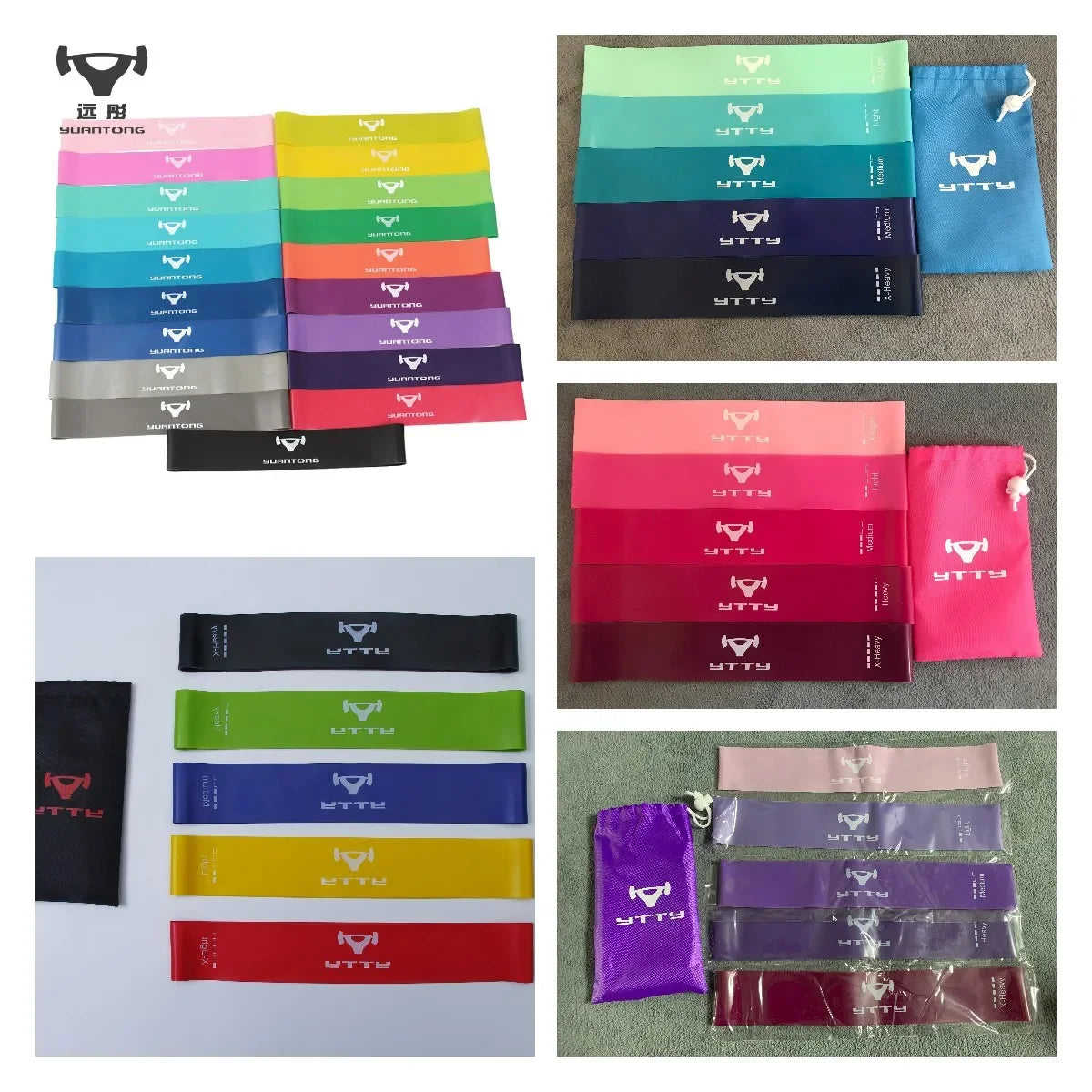 Free Shipping Wholesale Exercise Stretch Mini Latex Yoga Custom Workout Band Set Loop Fitness Resistance Bands