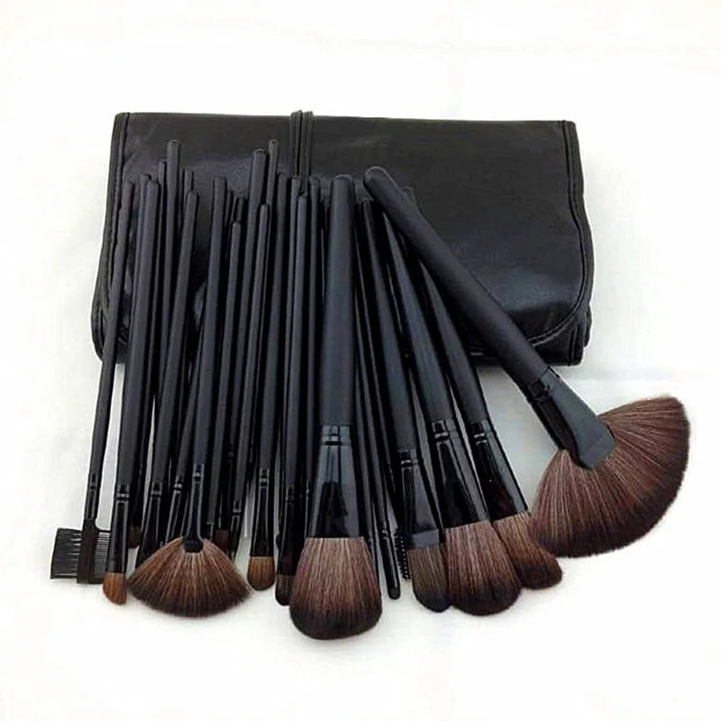 Gift Bag Of 24 pcs Makeup Brush Sets Professional Cosmetics Brushes Eyebrow Powder Foundation Shadows Pinceaux Make Up Tools Leedoar