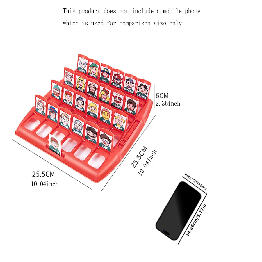 Adivina quién soy en un juego de mesa Adivina quién es el personaje Tablero de cartas Entrenamiento de lógica Interacción entre padres e hijos Intelectual