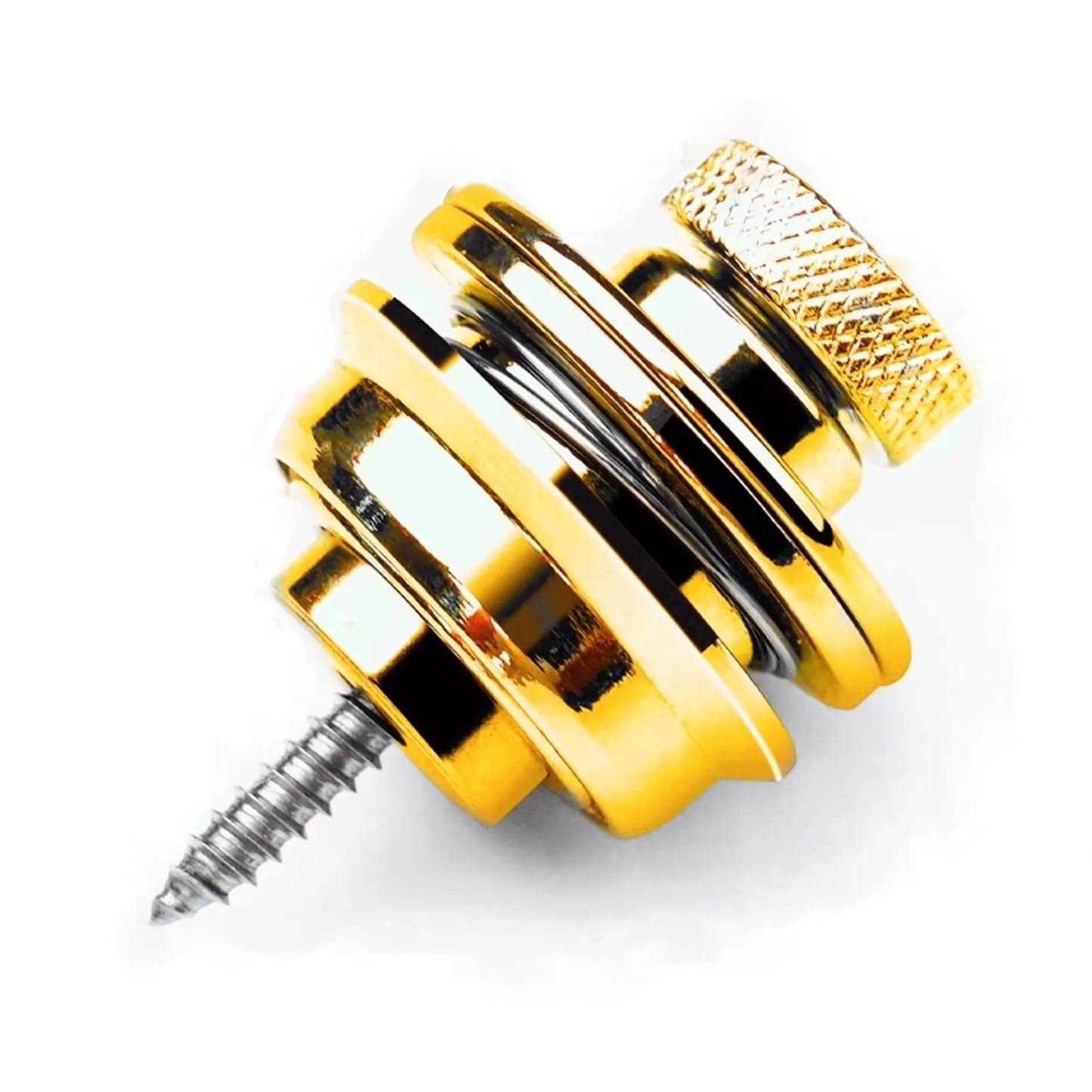 Guitar Strap Lock 1 PCS Heavy Duty Metal Button Security Straplock for Electric Acoustic Guitar Bass Ukulele Leedoar