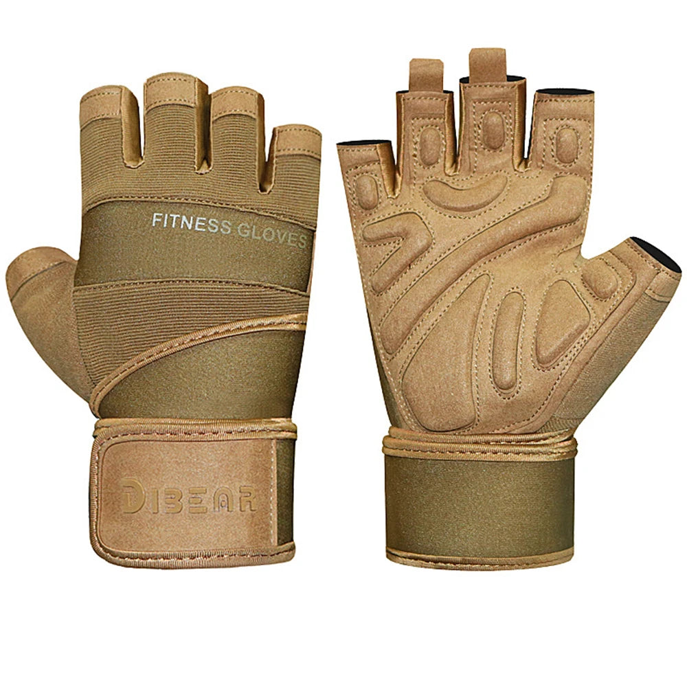 Half Finger Bodybuilding Gym Gloves Weightlifting Dumbbell Kettlebell Training Workout Fitness Gloves For Man Women