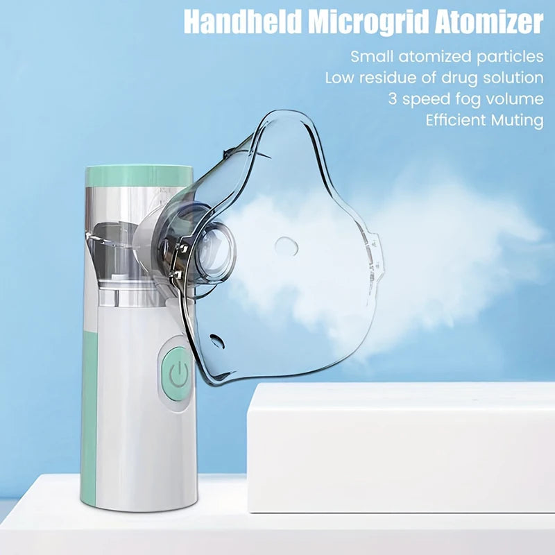 Handheld Portable Inhale Nebulizer Mesh Atomizer Silent Inhaler Nebuliser Inhalator for Adult Kids Nebulizador Leedoar