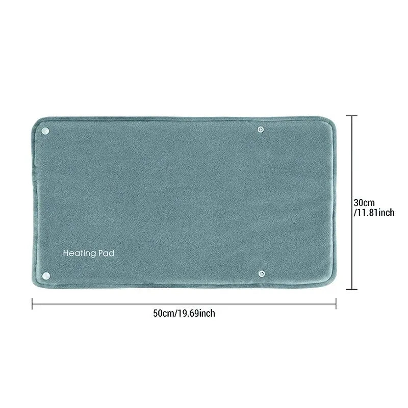 Heating Pad Electric Heated Mat Machine-Washable Ultra-Soft Microplush Pad for Back Pain and Cramps Leedoar