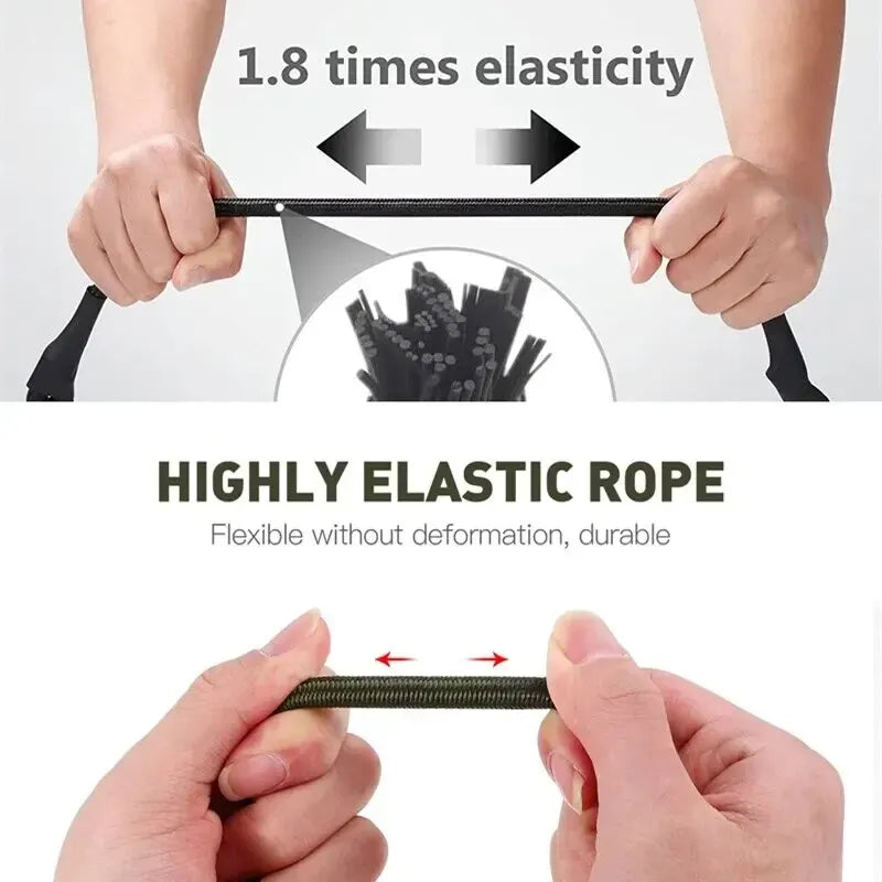 Heavy Duty Bungee Cord Elastic Tie Strap String Carabiner Hooks Kayak Cycling Luggage Packing Ropes Camping Accessories Leedoar