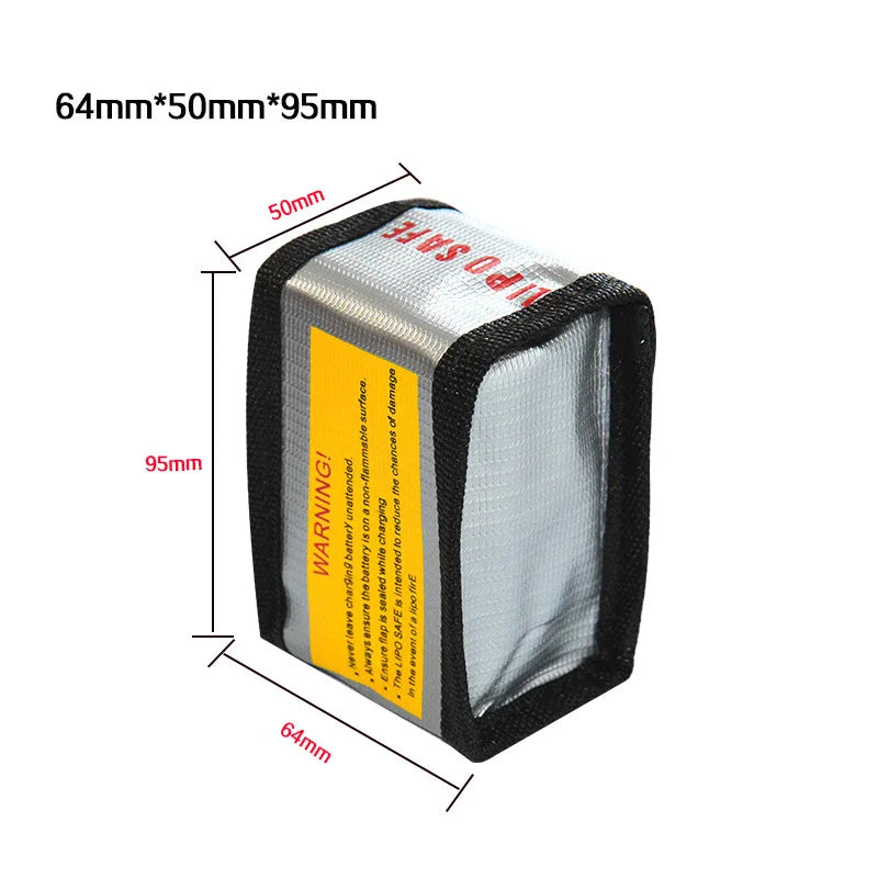High Quality Fireproof & Waterproof Explosion-proof RC LiPo Battery Safety Bag Safe Guard Charge Sack 90*64*50MM Leedoar