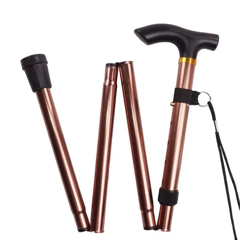 Hiking Camping Mountaineering Poles Walking Stick Telescopic Baton Trekking Poles Folding Cane Crutches Pole Unisex Leedoar