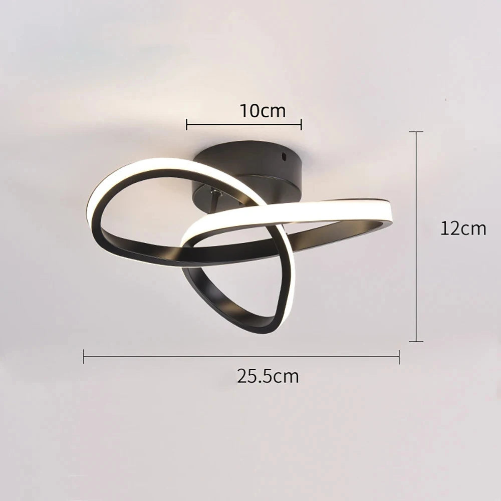 Household LED Chandelier Three Colors Lamp Modern Style Ceiling Lamp Bedroom Light Surface Installation AC 85V-265V Dining Room Leedoar