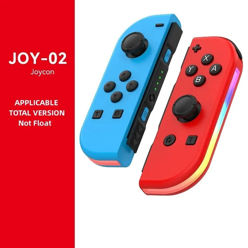 JOY 02 Wireless Gamepad RGB LED 5.2 BT Switch L/R Joypad for Nintendo Switch/Lite/Oled Cons Joystick with Dual Vibration For PC Leedoar