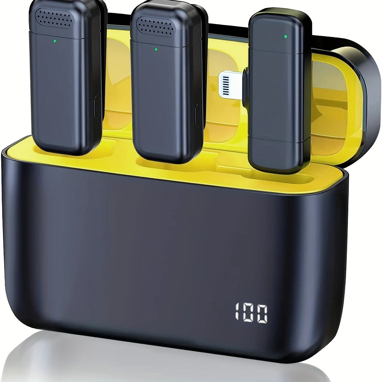 K6 New Wireless Lavalier Microphone Portable Audio Video Recording Mini Mic Live Broadcast Gaming Phone Mic for iPhone Android Leedoar