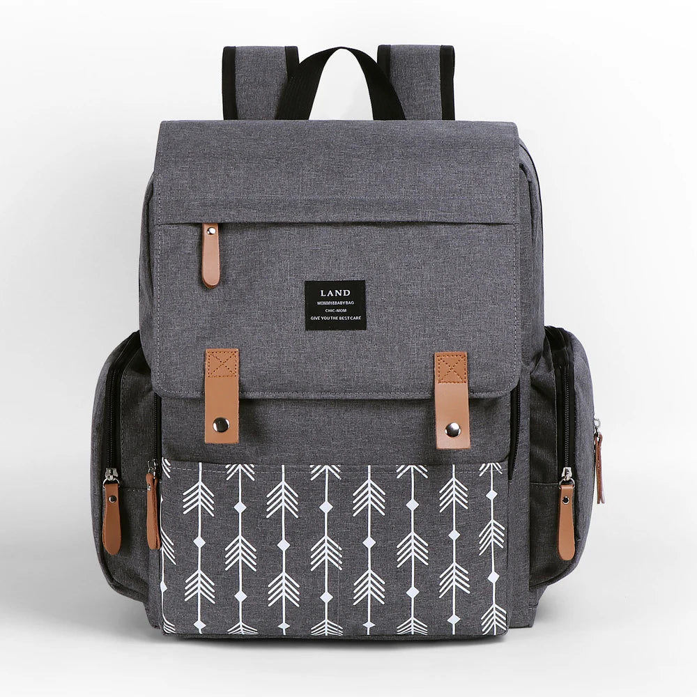 LAND Mommy Diaper Bags Landuo Mother Large Capacity Travel Nappy Backpacks with changing mat Convenient Baby Nursing Bags Leedoar