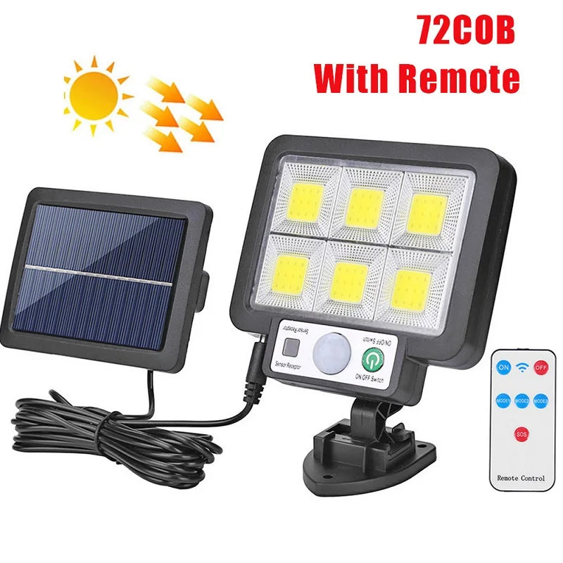 LED Solar Split Wall Lamp 3 Mode Waterproof Motion Sensor Lamps Garden Street Lighting Solar Lamp For Garden Security Wall Light Leedoar