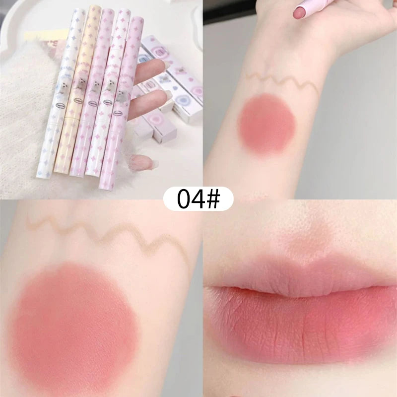 Lipliner Pencil Matte Velvet Lip Liner Pen Outline Lip Shape Lipstick Pen Waterproof Lasting Non-stick Cup Nude Lip Gloss Makeup Leedoar