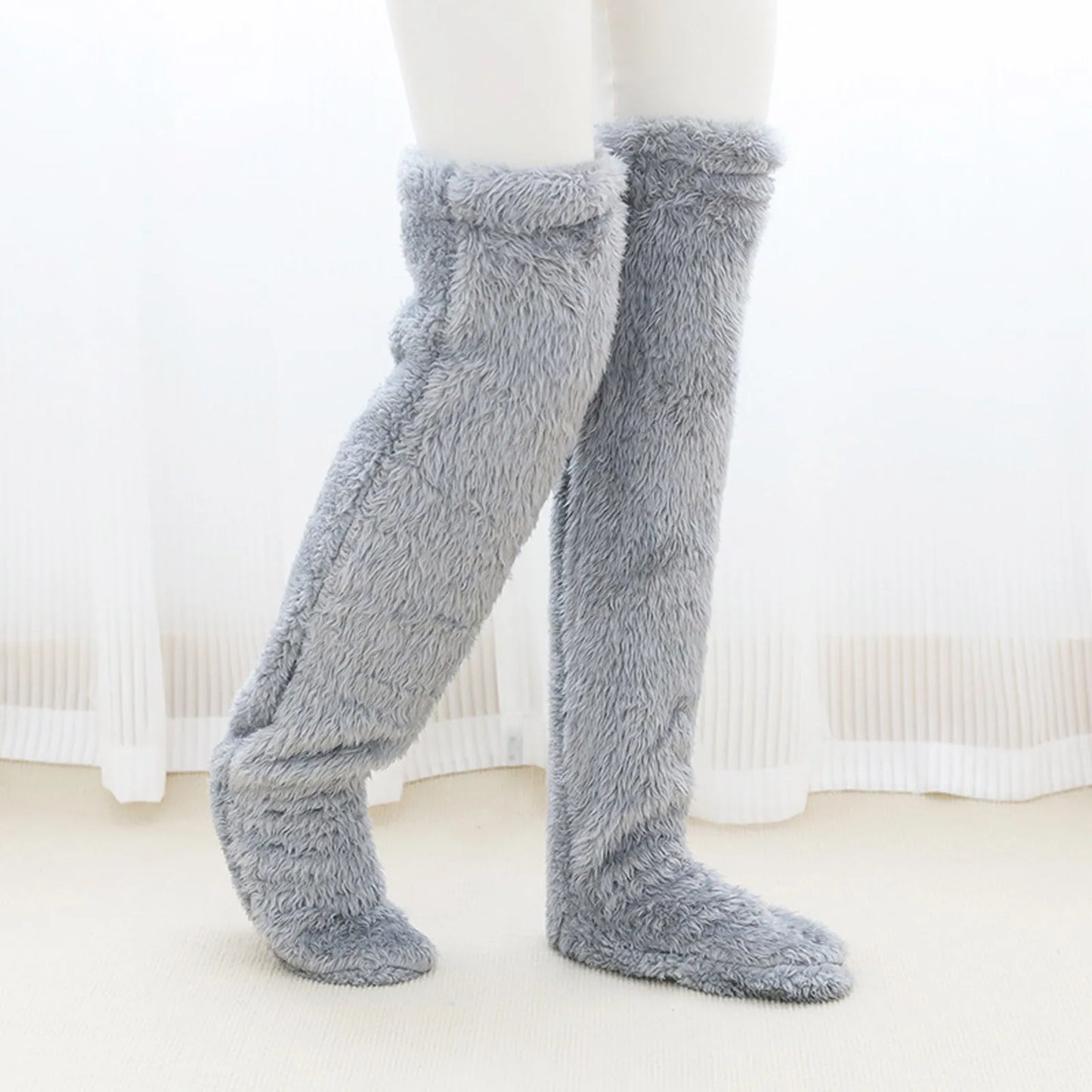 Long Socks Warm Floor Plush Socks For Women Fluffy Coral Fleece Women'S Winter Soft Indoor Towel Socks New Year Gift Christmas