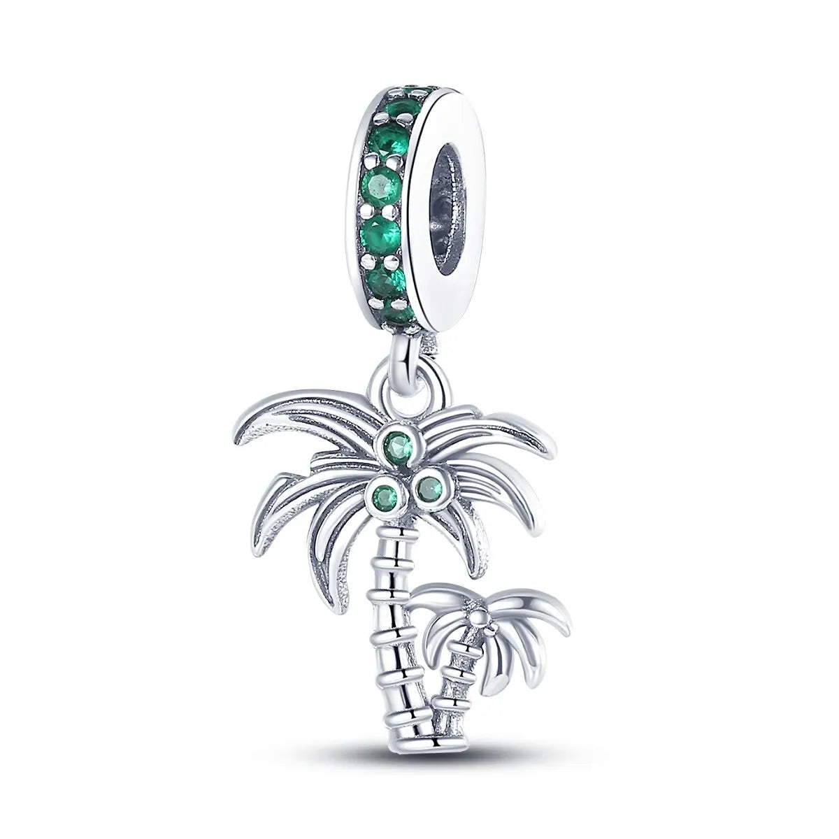 MULA 1PC Silver Plated Summer Sea Turtle Coconut Tree Charms Fit Original Bracelet DIY Woman Jewelry Leedoar