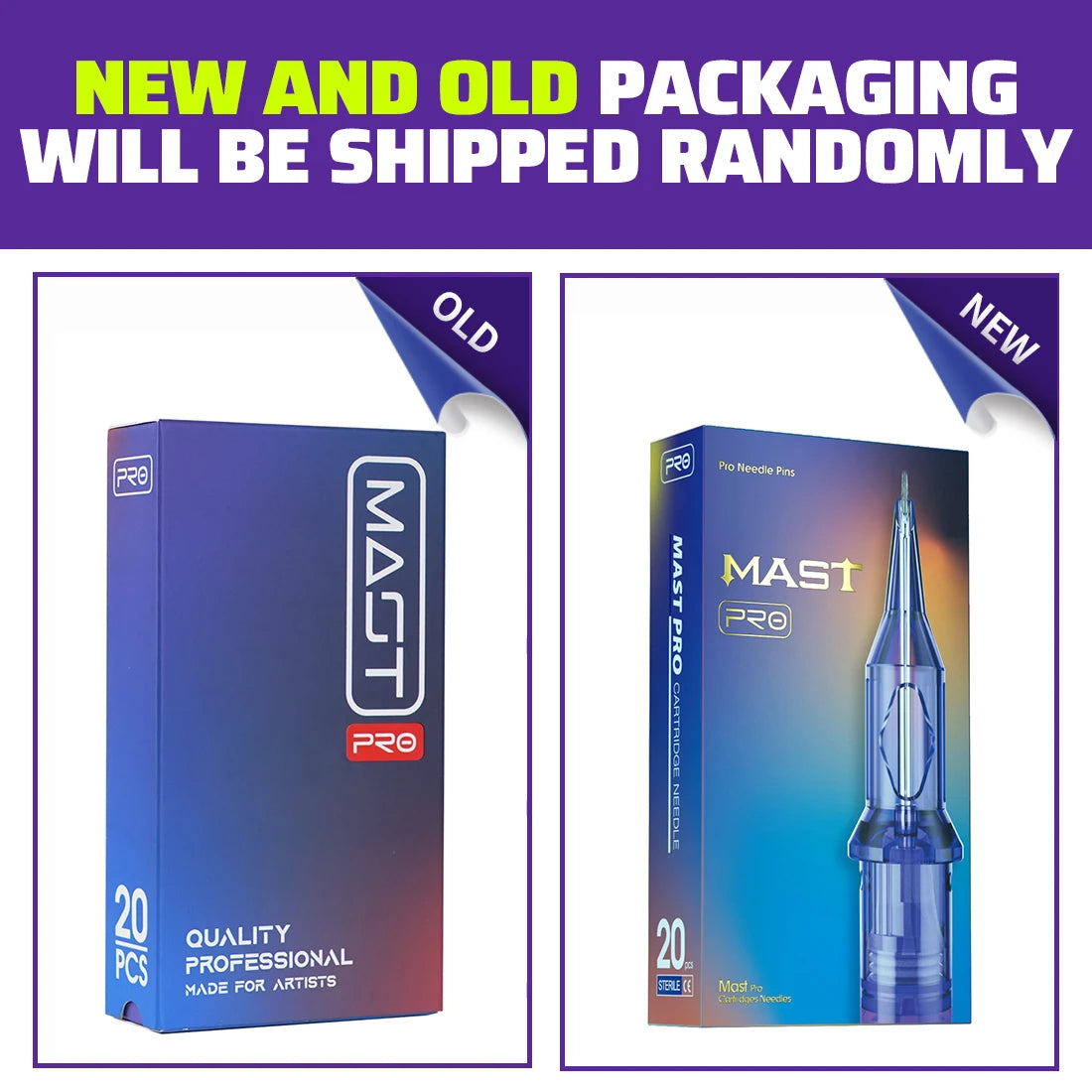 Mast PRO Tattoo Cartridge Needles RL Round Liner Disposable Sterilized Safety Tattoo Needle 20pcs/lot Leedoar