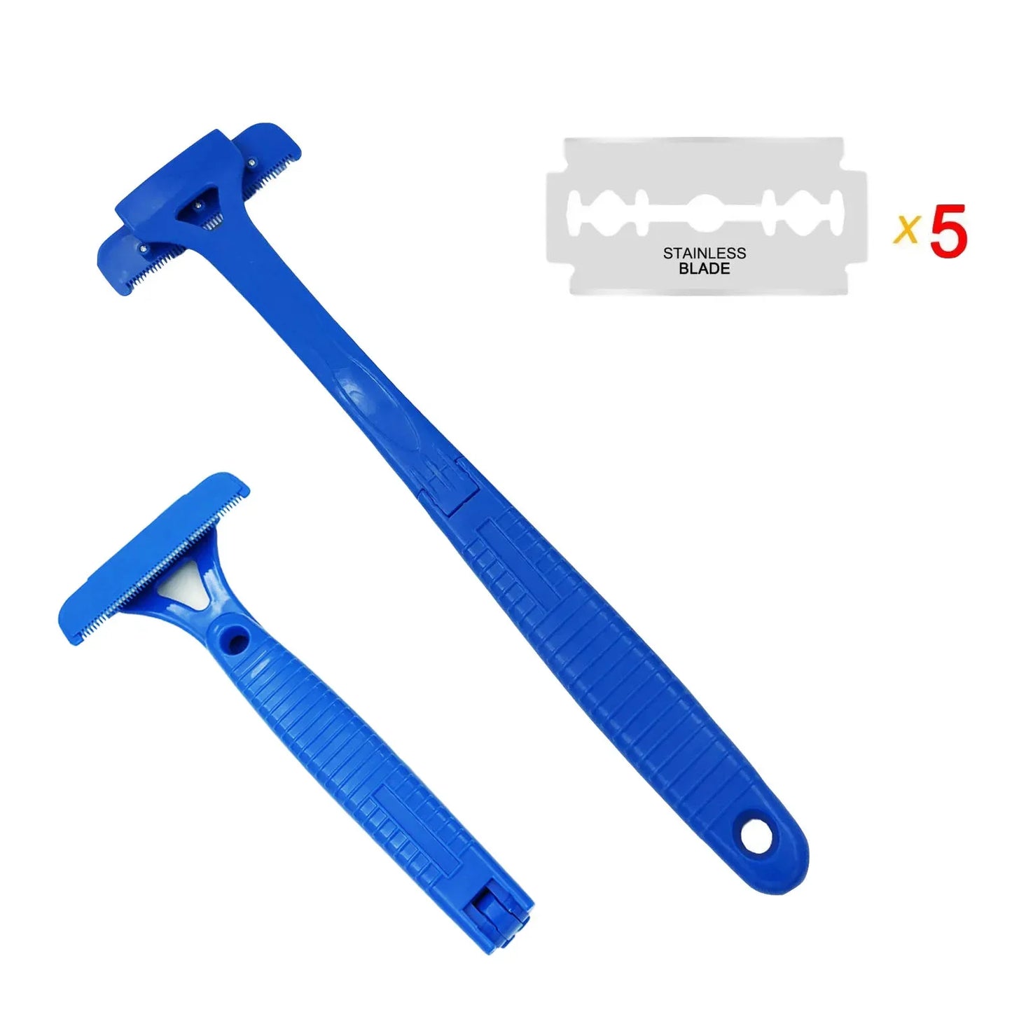 Men Back Shaver Hair Shaver Two Head Blade Foldable Trimmer Body Leg Long Handle Removal Razors Fast Shipping Leedoar