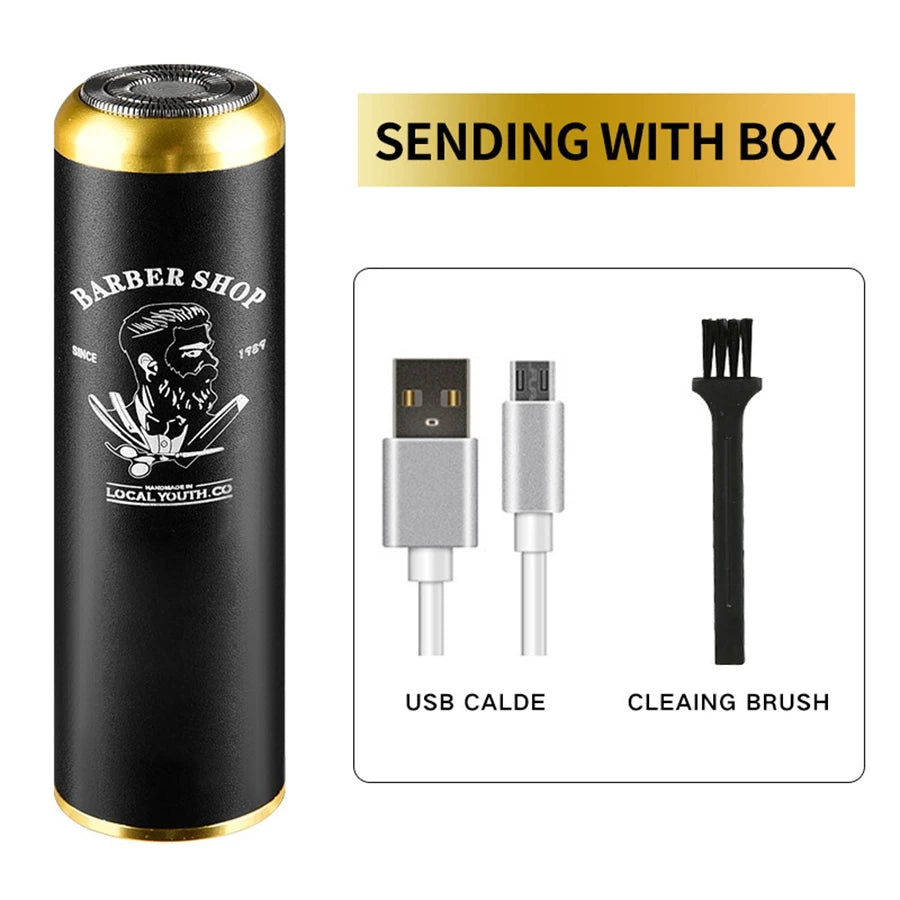 Multi-Function Mini Electric Razor Rechargeable Single Head Car Shaver Buddha Head Electric Nose Hair Apparatus Pusher Leedoar