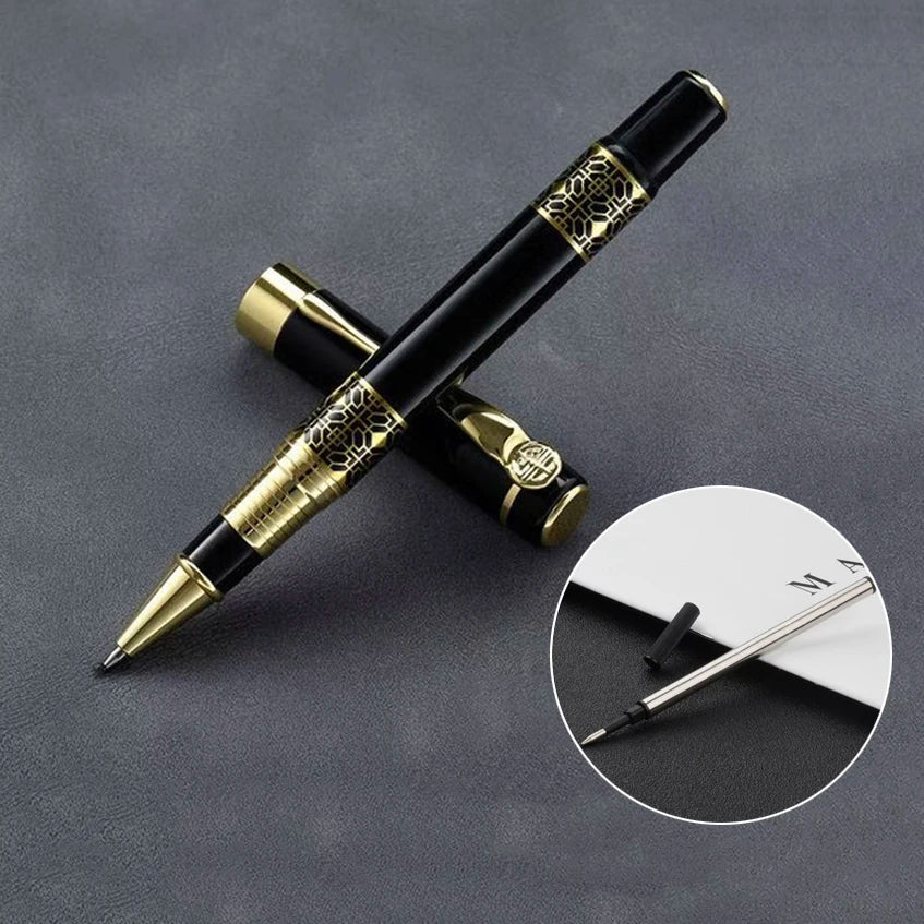Metal Wood Grain Fountain Pen School Supplies Pens Student for Ballpoint Pen Stationery Supplies Fountain Pen High Quality Leedoar