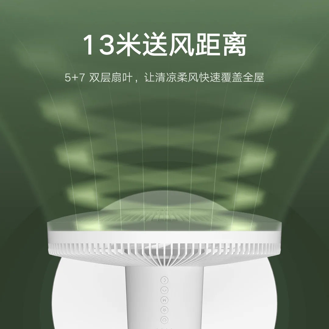 Mijia DC Inverter Circulation Floor Fan Battery Version 13m Air Supply Distance 11.7H Cordless Use Life Works with Miajia APP Leedoar