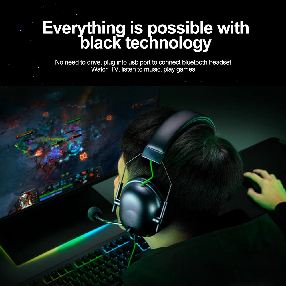 Mini Bluetooth Transmitter Receiver Usb To 3.5mm Mic Headphone Jack Stereo Sound Card Audio Adapter Speaker For Laptop PC Car Leedoar