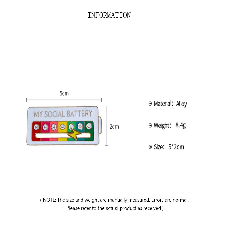 Mood Conversion Energy Brooch For Women Personalized Sliding Power Expression Brooch Jewelry Creative Cost Suit Accessorie Leedoar