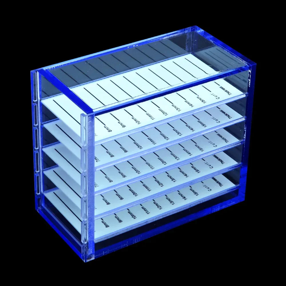 Multifunctional False Eyelashes Storage Box Organizer with 5 Layers Acrylic Pallet Lash Holder Leedoar