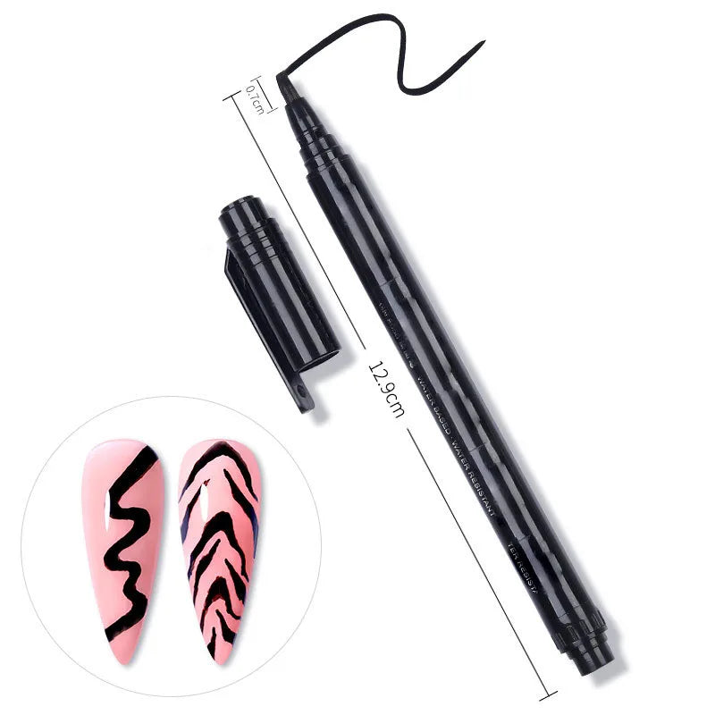 Nail Art Paintbrush With Ultra-fine Drawing Lines And Edges, Quick Drying Waterproof Acrylic Marker Pen, Graffiti Pen Leedoar