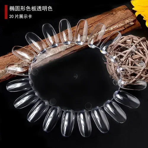 Nail Gel Polish Color Display Chart, Fake Nails Tips Showing Card Shelf, Clear White Nail Art, Graphic Tools Varnish Leedoar