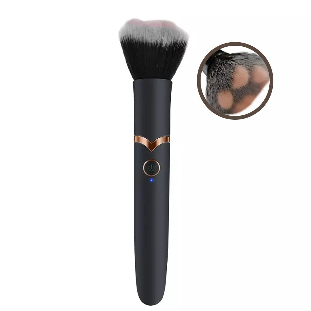 New Vibration Cosmetics Makeup Blending Brush with 10 Vibration Frequencies For Quick Makeup Electric Makeup Puff Applicator Leedoar