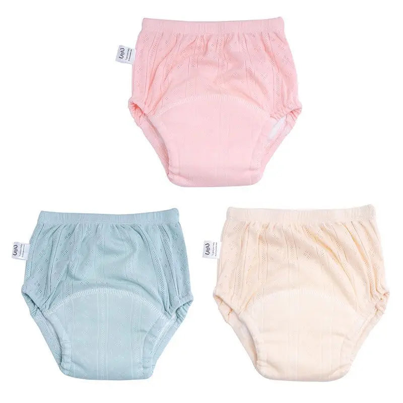 Newborn Training Pants Baby Shorts Solid Color Washable Underwear Boy Girl Cloth Diaper Reusable Nappies Infant Panties Leedoar