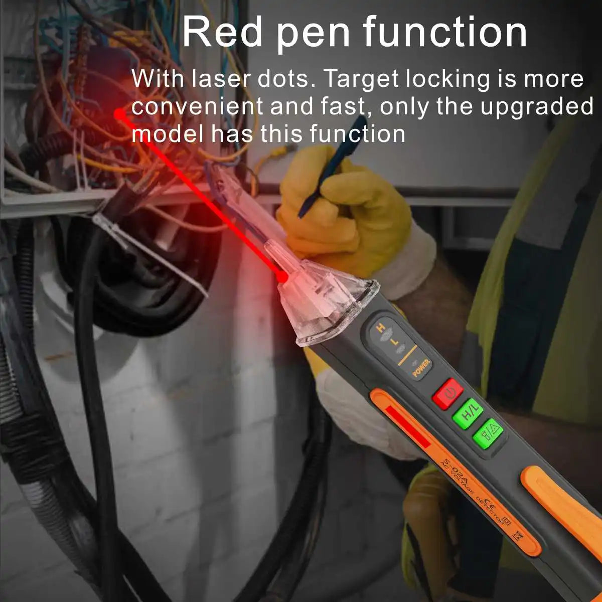 Non-contact Voltage Tester 12-1000V AC /DC Pen Circuit Electric Indicator Wall Tool With Flashlight Buzzer Leedoar