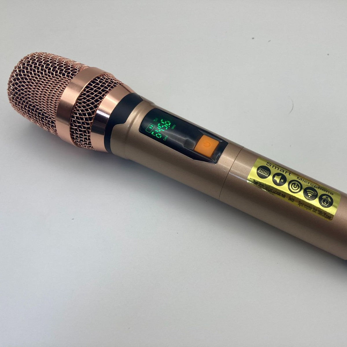Leedoar HT-23 Rose Gold Dual-Channel UHF Karaoke Microphone System (1 Receiver, 2 Microphones) – Suitable for Outdoor Performances and Trolley Speakers