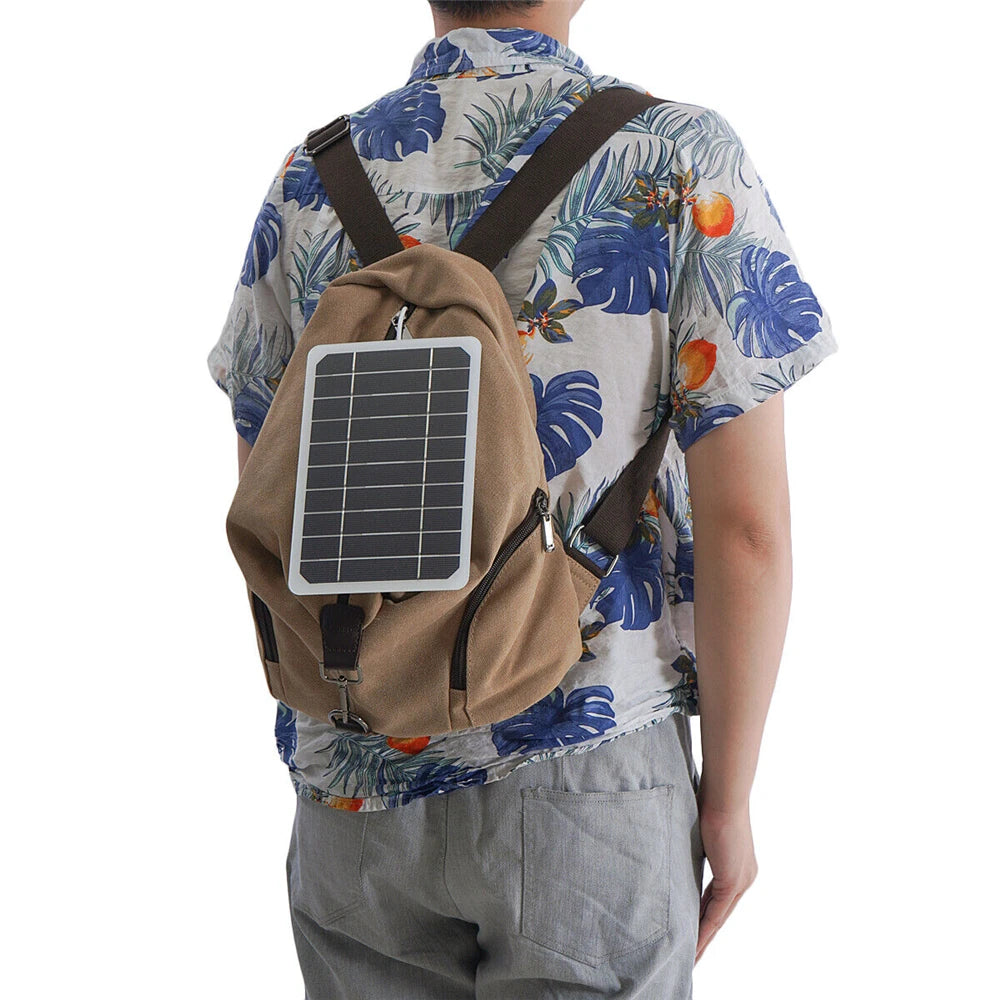 Panel Solar de 5V y 10W con salida USB, Sistema Solar portátil para exteriores, cargadores de teléfono móvil, módulo de batería, placa de generación Leedoar