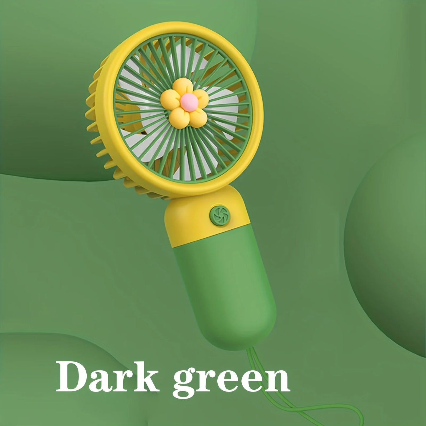 Portable Fan Summer Flower Color Block Mini Handheld Small Fan Portable USB Chargeable Fan Leedoar