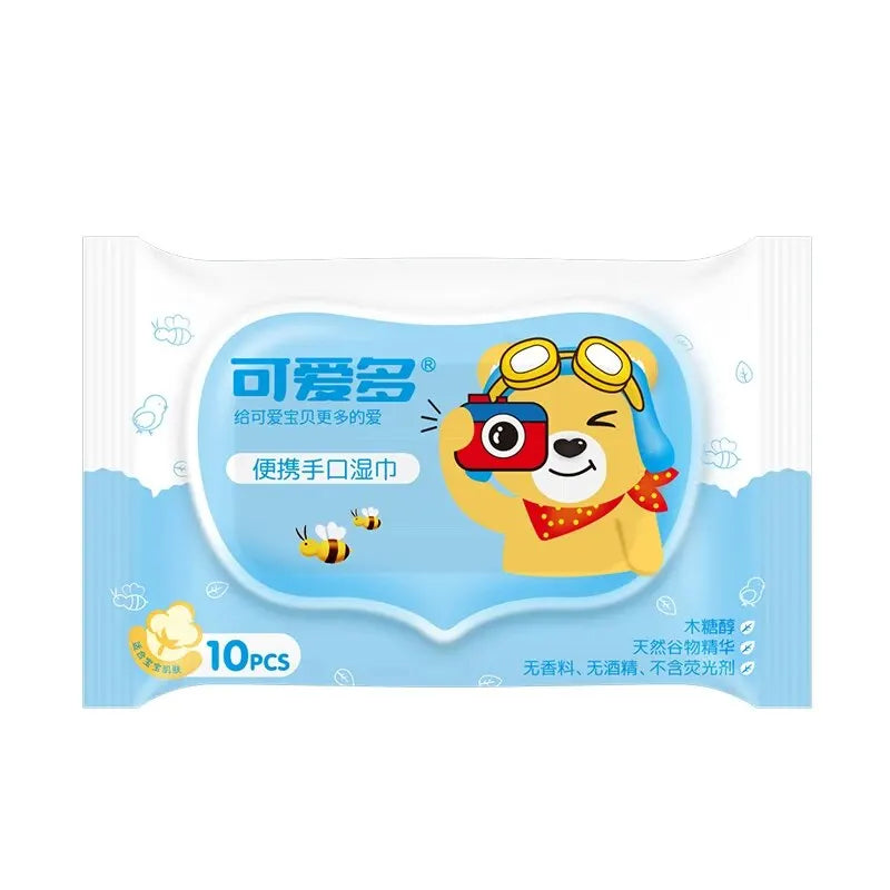 Portable Hand&Mouth Cleaning Wipes 100 Count-10 Count (Pack of 10) Leedoar