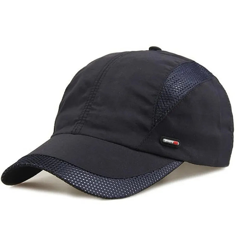 Quick Dry Baseball Cap Outdoor Sports Mesh Breathable Hat For Men Portable Hiking Fishing Sunbonnet Golf Adjustable Cap Leedoar