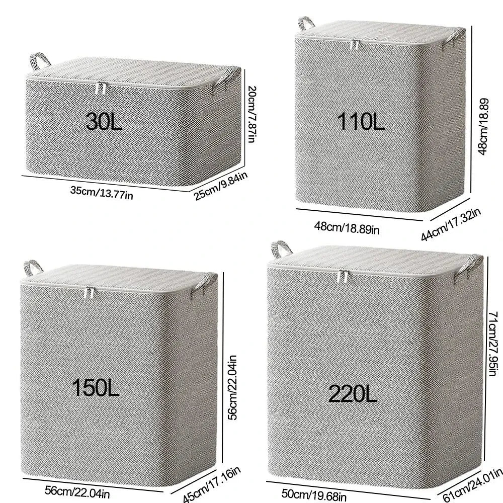 Quilt Storage Bag Large Capacity Duvet Blanket Foldable Sorting Bags Waterproof Dustproof Clothes Organizer Household Moving Bag Leedoar