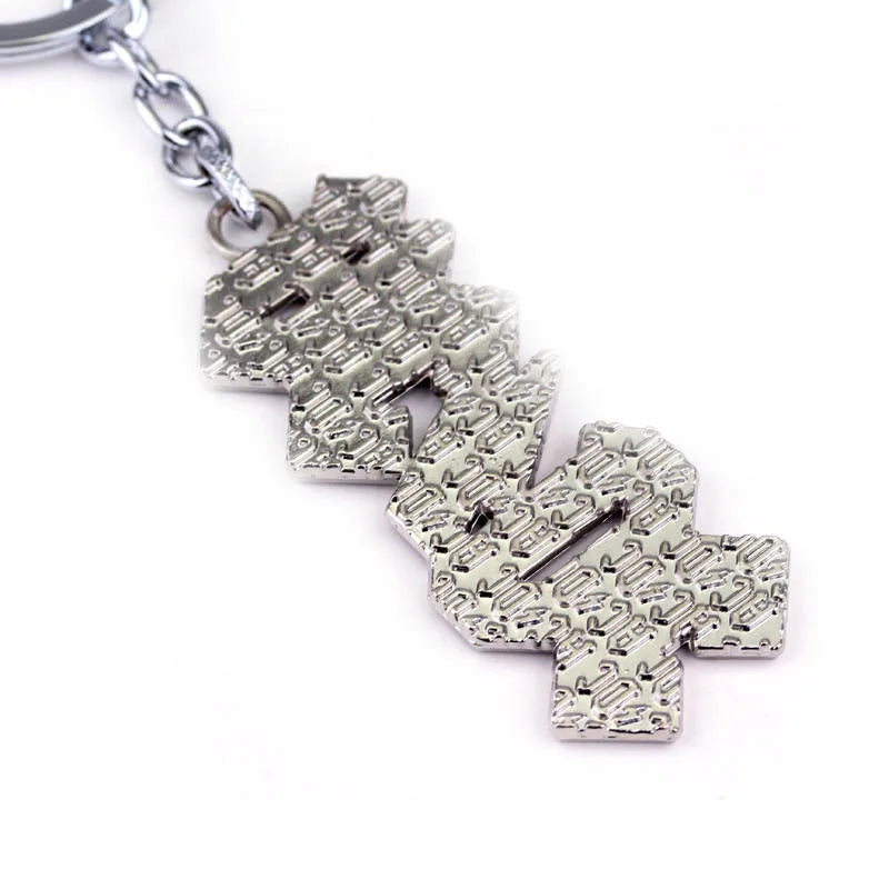 Rock Band ACDC Men's Punk Pendant Keychain Guitar Picks Alloy Keyring Jewelry Accessories Gifts Leedoar